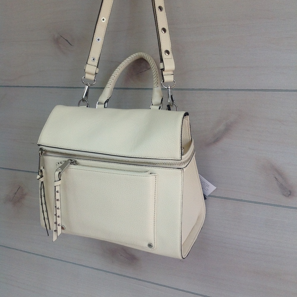Rebecca Minkoff Jane Satchel Tote Antique White - Picture 2 of 8